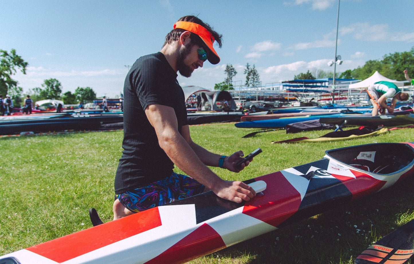A session in Brandenburg is finished and the data sent by the Janova PaddlePulse is analysed on the smartphone.